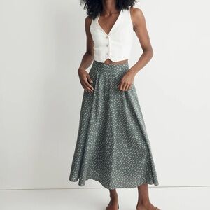 Cotton Voile Maxi Skirt in Bitsy Bouquet